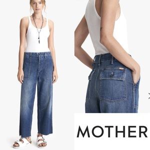 MOTHER DENIM PATCH POCKET PRIVATE ANKLE FRAY JEANS Tell it to the Pope